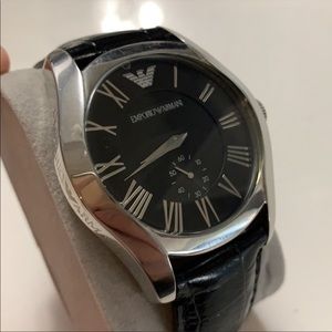 Men’s Leather Emporio Armani Watch